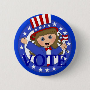 Badge Rond 5 Cm Bouton politique VOTE