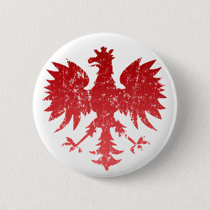 Badge Rond 5 Cm Bouton polonais d'Eagle