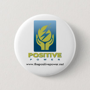 Badge Rond 5 Cm Bouton positif de rondin de puissance