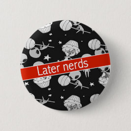 Badge Rond 5 Cm Bouton postérieur d'alien de ballots