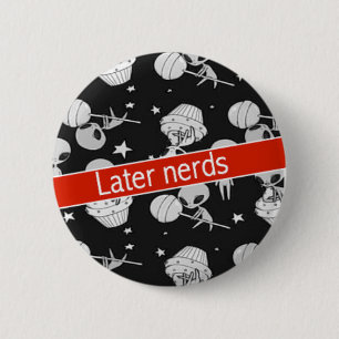 Badge Rond 5 Cm Bouton postérieur d'alien de ballots