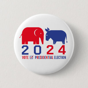 Badge Rond 5 Cm Bouton pour l'élection présidentielle américaine d