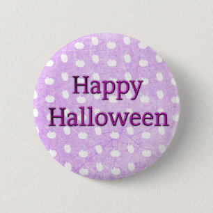 Badge Rond 5 Cm Bouton pourpre de correction de citrouille de