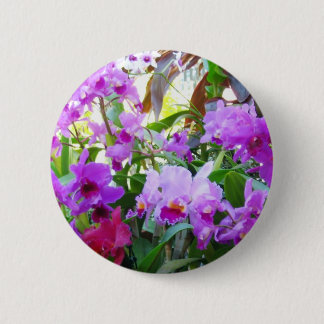 Badge Rond 5 Cm Bouton pourpre de Pin de fleur de lis