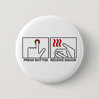 Badge Rond 5 Cm Bouton poussoir RECEPTION BACON Bouton