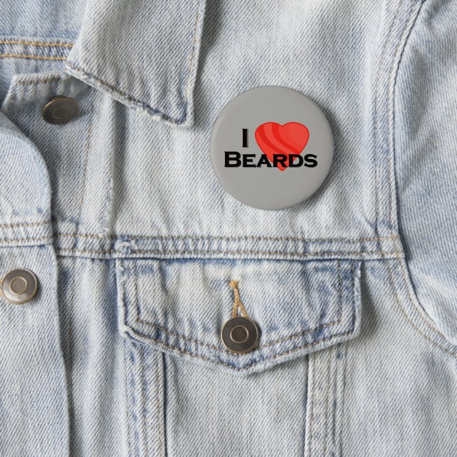 Badge Rond 5 Cm Bouton Précédent de l'oreille I Love (En situation)