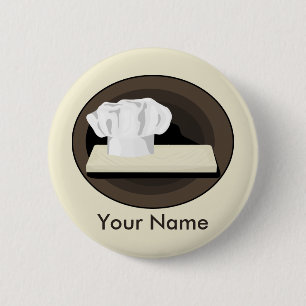 Badge Rond 5 Cm Bouton Précédent Du Pin Du Chef
