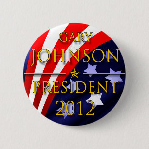 Badge Rond 5 Cm Bouton présidentiel de Gary Johnson 2012