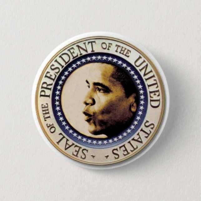 Badge Rond 5 Cm Bouton présidentiel de joint d'Obama (Devant)
