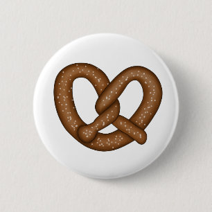 Badge Rond 5 Cm Bouton Pretzel