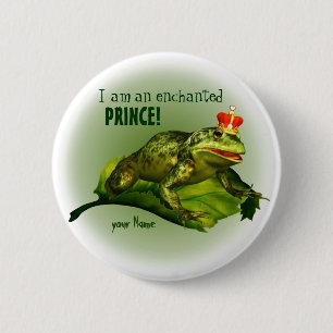 Badge Rond 5 Cm Bouton Prince enchanté