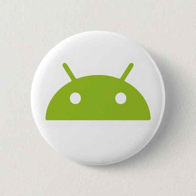 Badge Rond 5 Cm Bouton principal androïde (Devant)