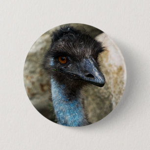 Badge Rond 5 Cm Bouton principal d'émeu