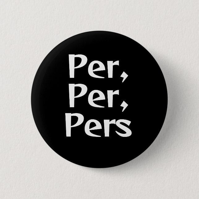 Badge Rond 5 Cm Bouton Pronoun Per/Pers (Devant)
