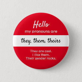 Badge Rond 5 Cm Bouton Pronouns Genre - Eux, eux Pronouns