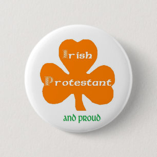 Badge Rond 5 Cm Bouton protestant irlandais de fierté