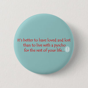 Badge Rond 5 Cm Bouton Psycho