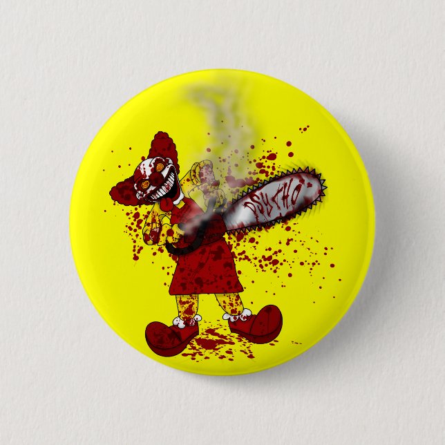 Badge Rond 5 Cm Bouton Psycho (Devant)