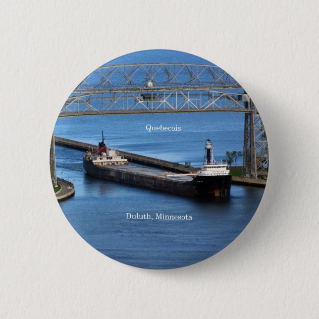 Badge Rond 5 Cm Bouton Québécois Duluth (Devant)