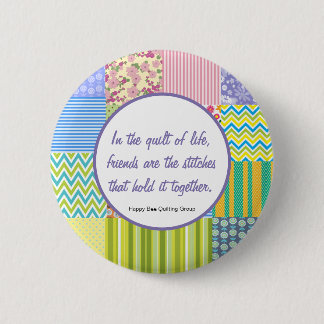 Badge Rond 5 Cm Bouton Quilters Patchwork Personnalisé