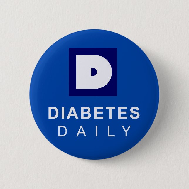 Badge Rond 5 Cm Bouton quotidien de diabète (Devant)