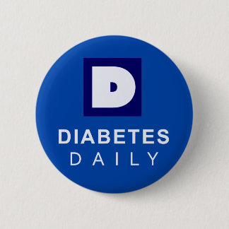 Badge Rond 5 Cm Bouton quotidien de diabète