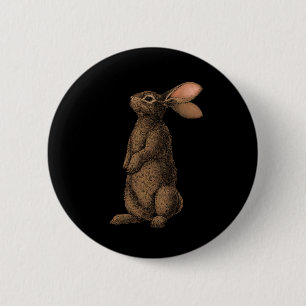 Badge Rond 5 Cm Bouton Rabbit