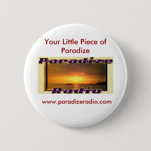 Badge Rond 5 Cm Bouton radio de Paradize (Devant)