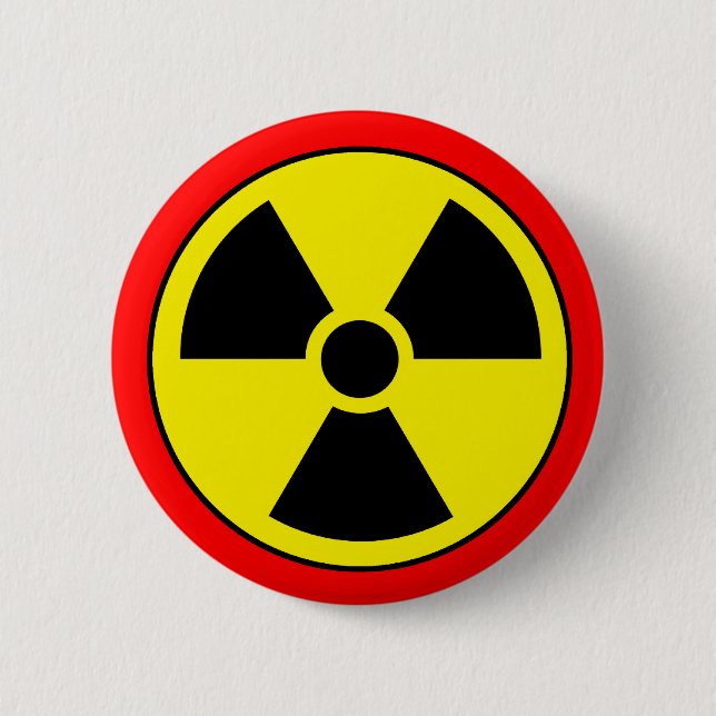 Badge Rond 5 Cm Bouton radioactif (Devant)