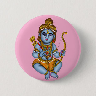 Badge Rond 5 Cm Bouton Rama enfant