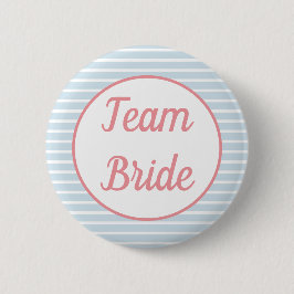 Badge Rond 5 Cm Bouton rayé de jeune mariée d'équipe de crépon de