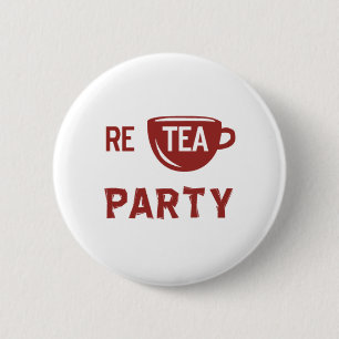 Badge Rond 5 Cm Bouton re de thé