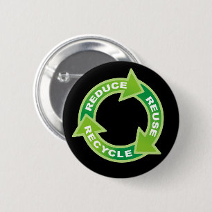 Badge Rond 5 Cm Bouton Réduire la réutilisation du recyclage
