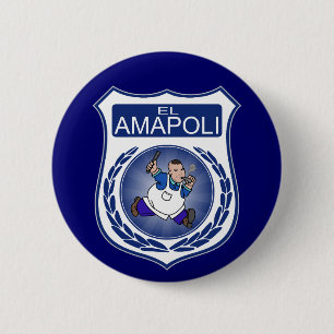 Badge Rond 5 Cm Bouton régulier arrière d'EL Amapoli-