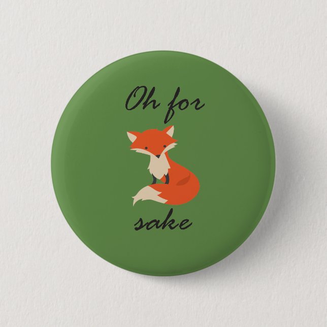 Badge Rond 5 Cm Bouton Renard Sake (Devant)