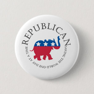 Badge Rond 5 Cm Bouton républicain