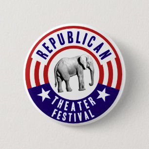 Badge Rond 5 Cm Bouton républicain de cru de festival de théâtr