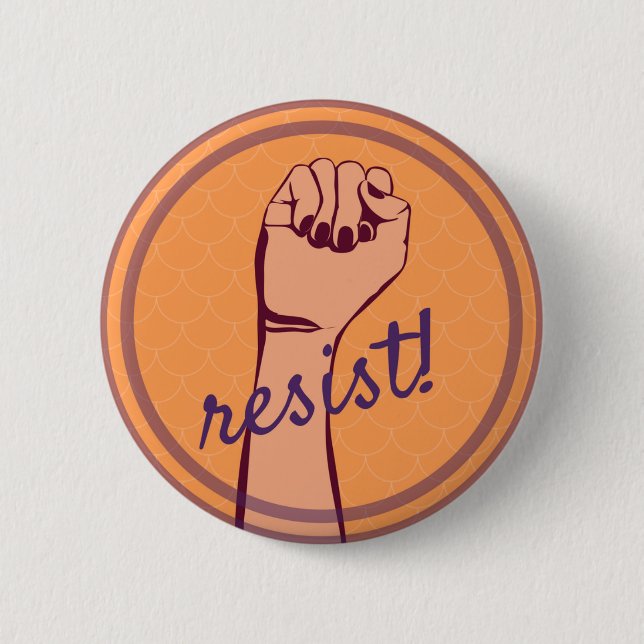 Badge Rond 5 Cm Bouton Résister (Devant)