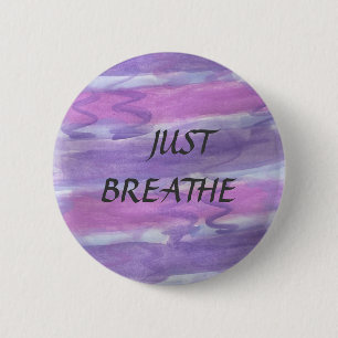 Badge Rond 5 Cm Bouton Respirer le mantra
