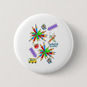 Badge Rond 5 Cm Bouton Retour à l'école est Cool