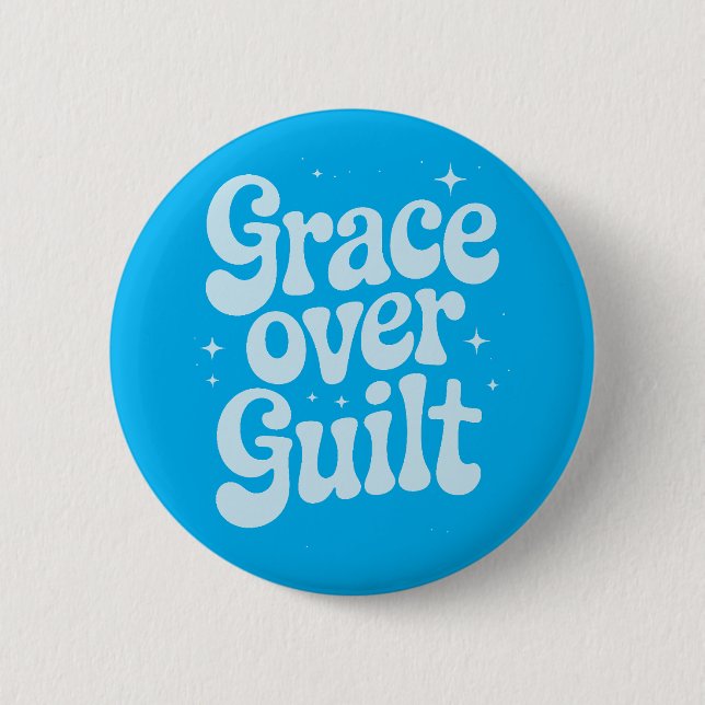 Badge Rond 5 Cm Bouton Rétro Grace Over Guilt (Devant)