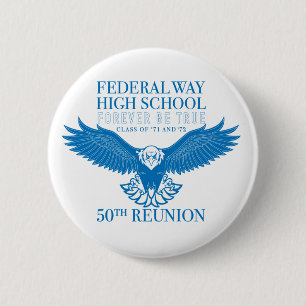 Badge Rond 5 Cm Bouton Réunion FWHS