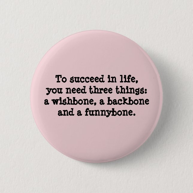Badge Rond 5 Cm Bouton Réussite dans la vie (Devant)