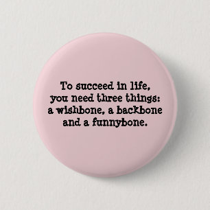 Badge Rond 5 Cm Bouton Réussite dans la vie