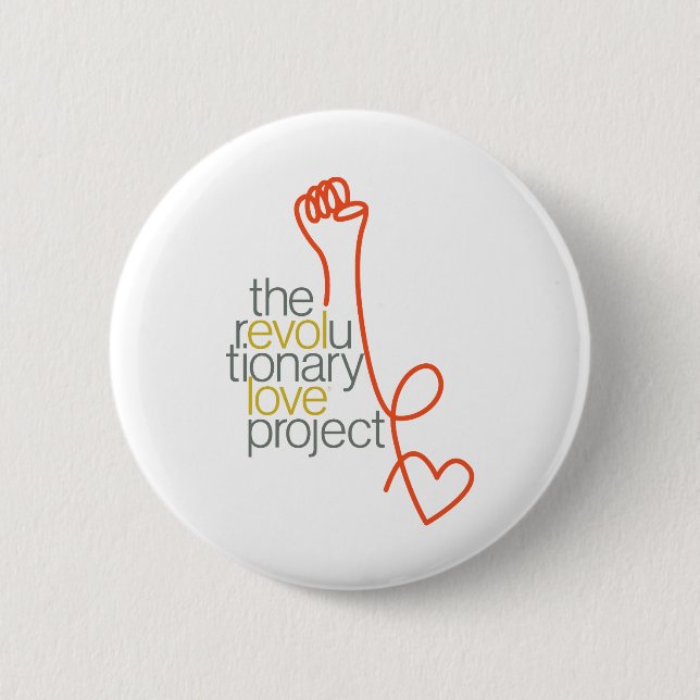 Badge Rond 5 Cm Bouton révolutionnaire de projet d'amour (Devant)