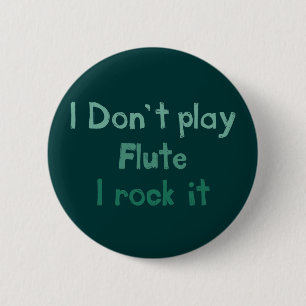 Badge Rond 5 Cm Bouton Rocher la flute