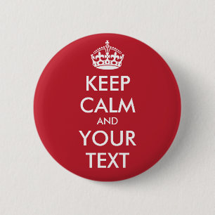 Badge Rond 5 Cm Bouton Rond calme - Texte personnalisé