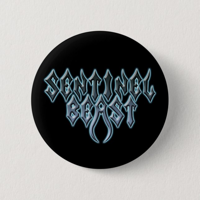 Badge Rond 5 Cm Bouton rond de bête de sentinelle (Devant)