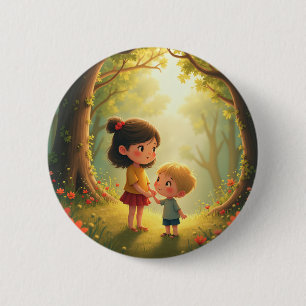 Badge Rond 5 Cm Bouton rond de conte fée