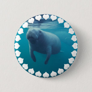 Badge Rond 5 Cm Bouton rond de lamantin